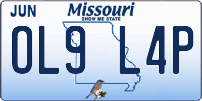MO license plate OL9L4P