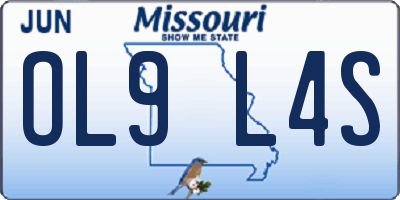 MO license plate OL9L4S