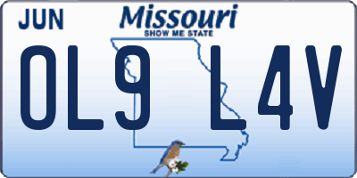 MO license plate OL9L4V