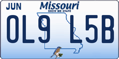 MO license plate OL9L5B