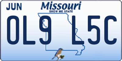 MO license plate OL9L5C