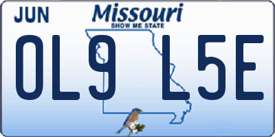 MO license plate OL9L5E