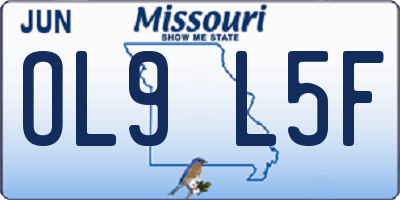 MO license plate OL9L5F