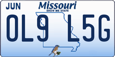 MO license plate OL9L5G