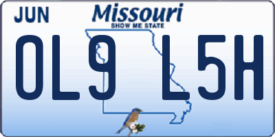 MO license plate OL9L5H