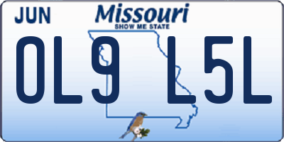 MO license plate OL9L5L