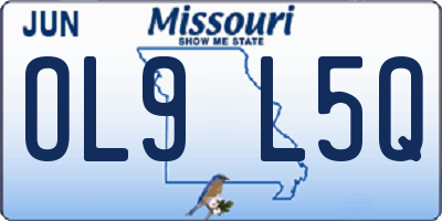 MO license plate OL9L5Q