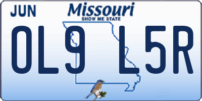 MO license plate OL9L5R