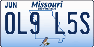 MO license plate OL9L5S