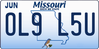 MO license plate OL9L5U