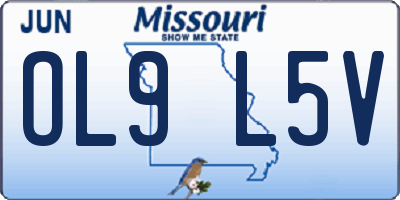 MO license plate OL9L5V