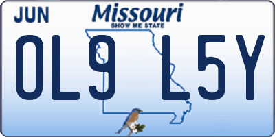MO license plate OL9L5Y