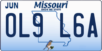 MO license plate OL9L6A