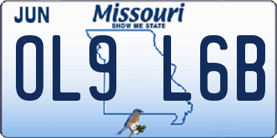 MO license plate OL9L6B