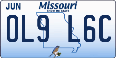 MO license plate OL9L6C
