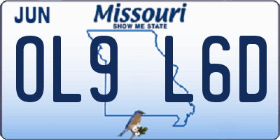MO license plate OL9L6D