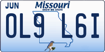 MO license plate OL9L6I