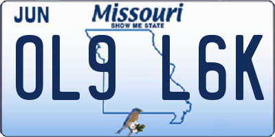 MO license plate OL9L6K