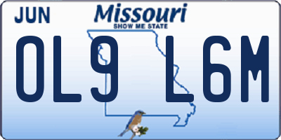 MO license plate OL9L6M