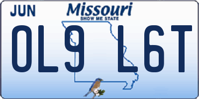 MO license plate OL9L6T