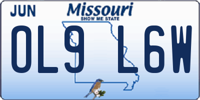 MO license plate OL9L6W