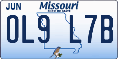 MO license plate OL9L7B