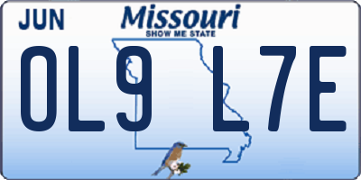 MO license plate OL9L7E