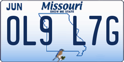 MO license plate OL9L7G