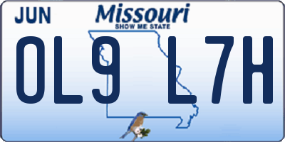 MO license plate OL9L7H