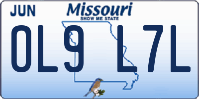 MO license plate OL9L7L