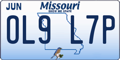 MO license plate OL9L7P