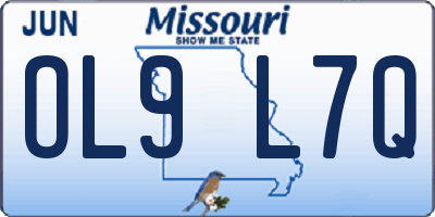 MO license plate OL9L7Q