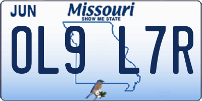 MO license plate OL9L7R