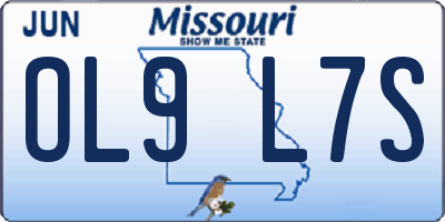 MO license plate OL9L7S