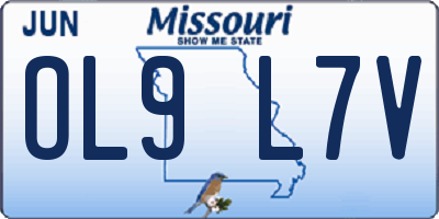 MO license plate OL9L7V