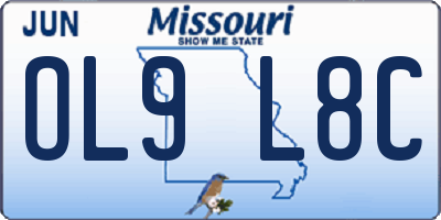 MO license plate OL9L8C