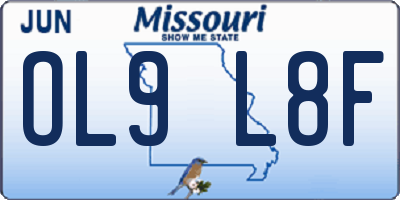 MO license plate OL9L8F
