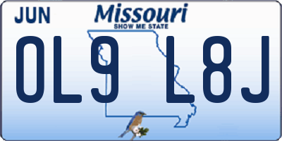 MO license plate OL9L8J