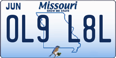 MO license plate OL9L8L
