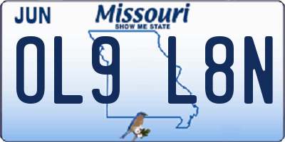 MO license plate OL9L8N