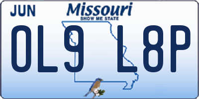 MO license plate OL9L8P