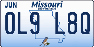 MO license plate OL9L8Q