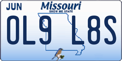 MO license plate OL9L8S