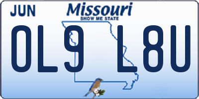 MO license plate OL9L8U