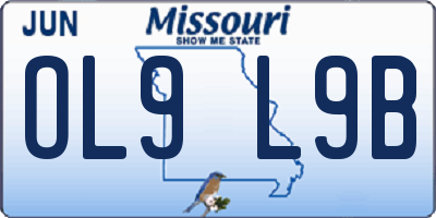 MO license plate OL9L9B