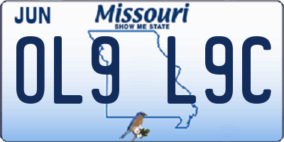 MO license plate OL9L9C