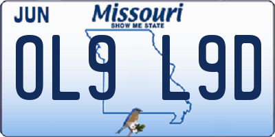 MO license plate OL9L9D
