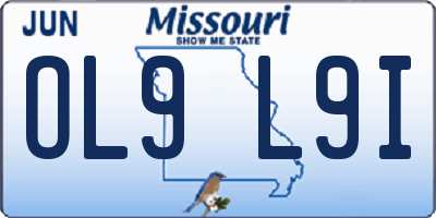 MO license plate OL9L9I