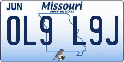 MO license plate OL9L9J