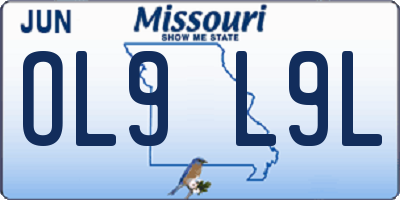 MO license plate OL9L9L